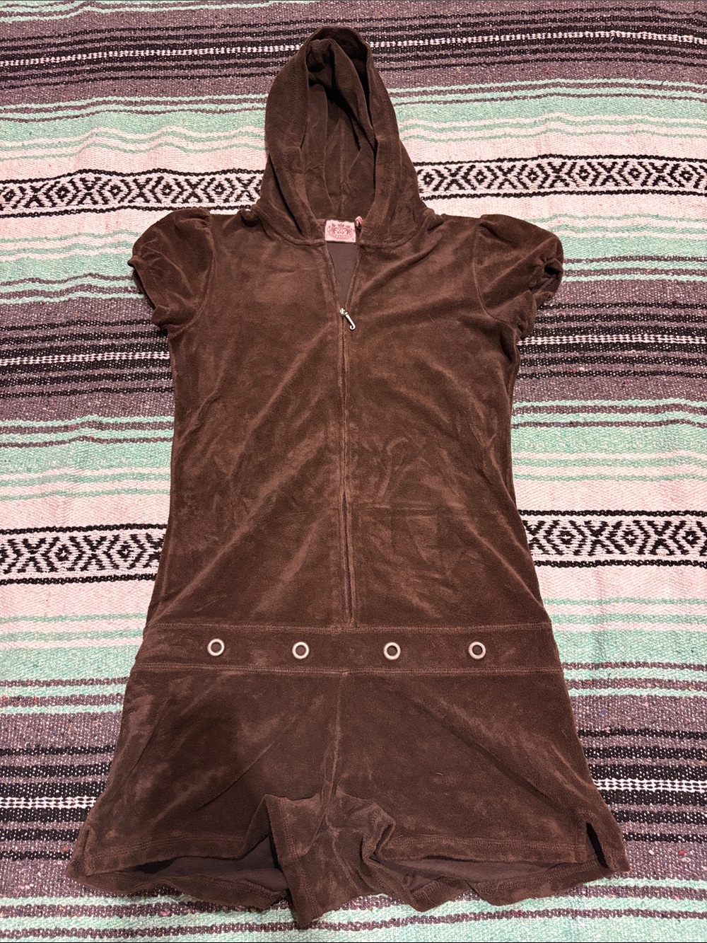 Women’s Juicy Couture Brown Hooded Short Jumpsuit
